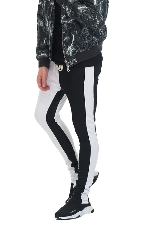 SLICE TRACK PANTS- BK/WHITE