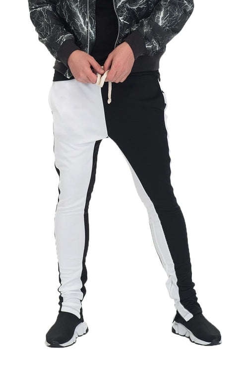 SLICE TRACK PANTS- BK/WHITE