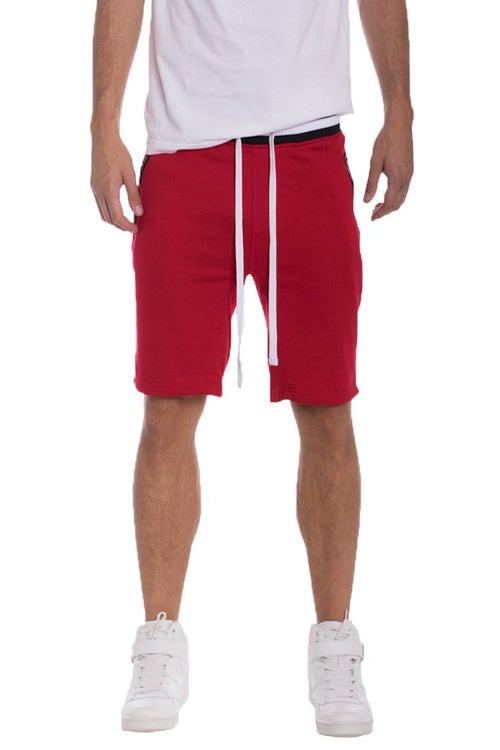 BRANDON FRENCH TERRY SHORTS- RED