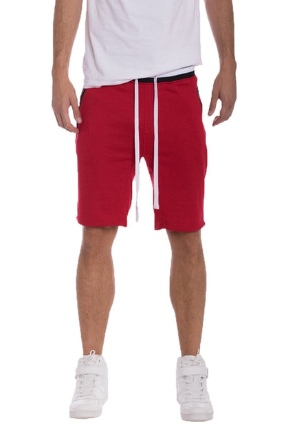 BRANDON FRENCH TERRY SHORTS- RED