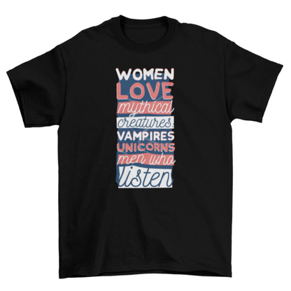 Men who listen t-shirt design