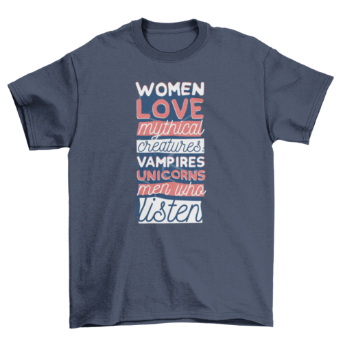 Men who listen t-shirt design