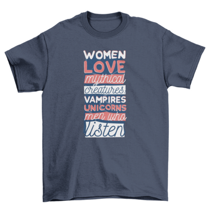 Men who listen t-shirt design