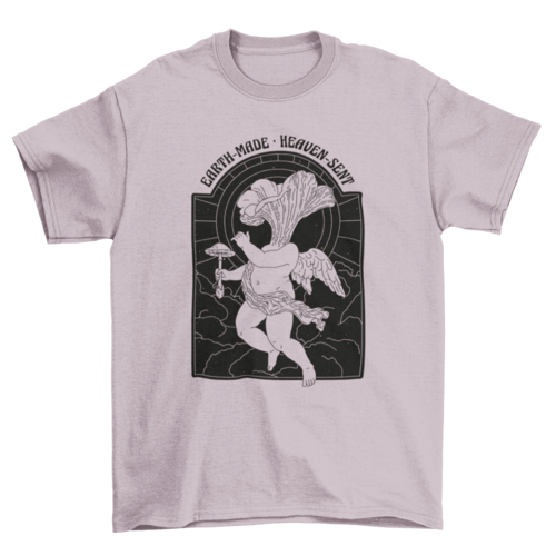 Angel earth-made mushroom t-shirt