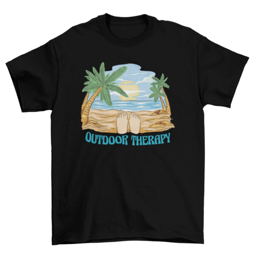 Beach summer therapy t-shirt