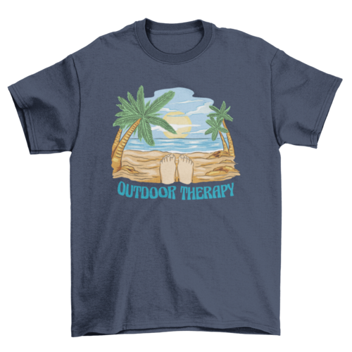 Beach summer therapy t-shirt