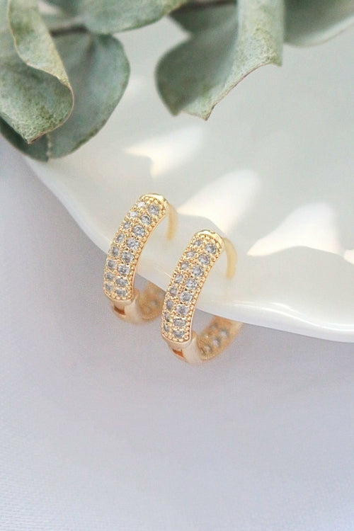 24 Karats Cubic Zirconia Hoops