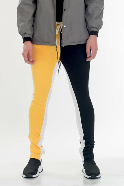 SLICE TRACK PANTS- BK/YELLOW